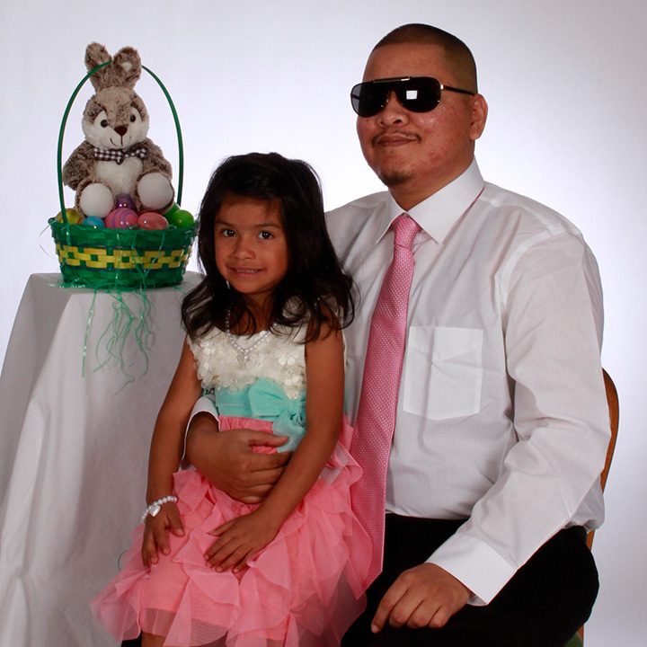 Jona Barrientez and his daughter
