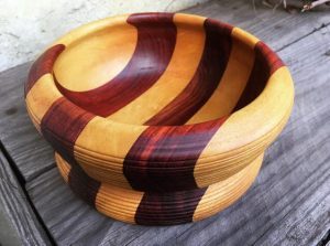 A medium-sized bowl with an inward-curved lip and tapered bottom.
